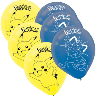 Pok&eacute;mon Feest Ballonnen &mdash; Pikachu &amp; Meowth 4 stuks