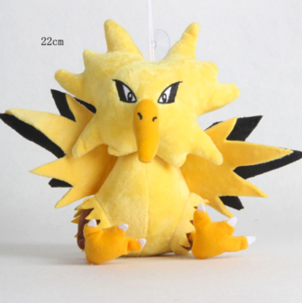 Zapdos - Pokémon Knuffel met zuignap 22cm (ophangbaar)
