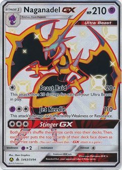 Naganadel [SHINY GX] Full Art Ultra Rare Pokemon Kaart