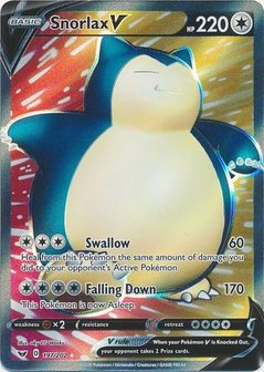 &gt; Snorlax V Full Art - 197/202 // Pok&eacute;mon kaart (Sword &amp; Shield)