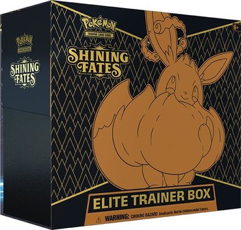 Nieuw: Sword &amp; Shield Shining Fates - Elite Trainer Box inclusief Eevee VMAX