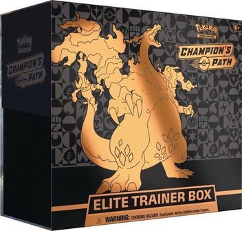 Nieuw: Sword &amp; Shield Champion&#039;s Path Elite Trainer Box inclusief Charizard V Full Art