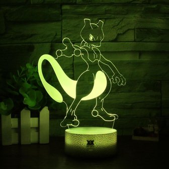 Pok&eacute;mon Sfeer Lamp in Pikachu, Mewtwo of Charizard uitvoering (LED)