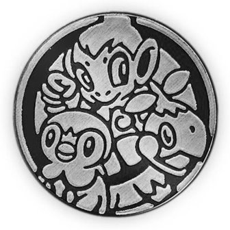 Pokemon Sinnoh Region Starters Collectible Coin (Silver Matte Holofoil)