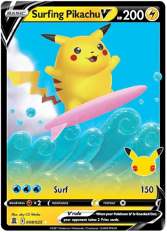 Surfing Pikachu V - 8/25  // Pok&eacute;mon kaart (Celebrations)
