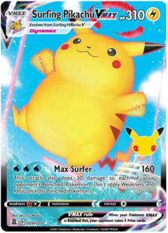 Surfing Pikachu VMAX - 9/25 // Pok&eacute;mon kaart (Celebrations)