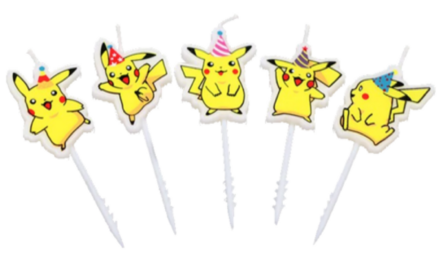 Pikachu Verjaardagskaarsen — Multiverpakking