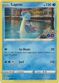 Lapras - 023/078 - Holo Rare // Pok&eacute;mon kaart (Pok&eacute;mon GO)