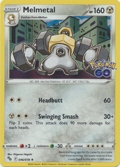 Melmetal - 046/078 - Holo Rare // Pok&eacute;mon kaart (Pok&eacute;mon GO)