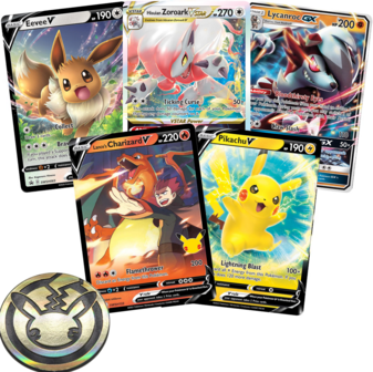 5x &#039;Ultra Rare&#039; Pokemon kaarten Bundel &#039;GX, V en VSTAR&#039; inclusief Pok&eacute;mon munt