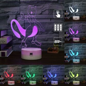 Mewtwo Sfeerlamp (LED) inclusief afstandbediening