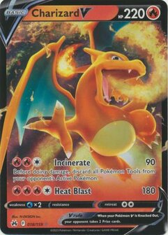 Charizard V - 018/159 - Ultra Rare / Pokémon kaart (Crown Zenith)