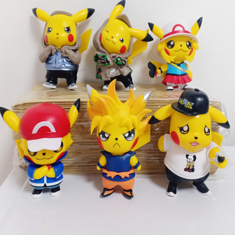 Pikachu Emoji Actiefiguren 10CM per stuk en per set te koop