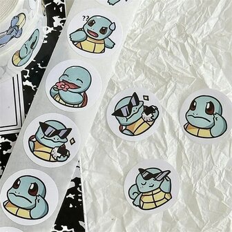 Pok&eacute;mon Squirtle Sticker op rol (500 stuks)