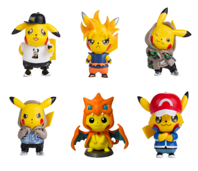 Pikachu Emoji Actiefiguren - Sad &amp; Dorky Pikachu - 10cm