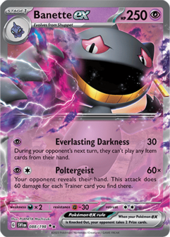 Banette EX - SVI 088 - Pok&eacute;mon kaart (Scarlet &amp; Violet)