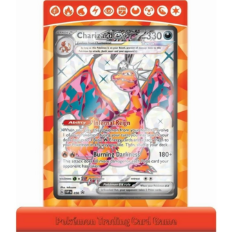 Charizard EX Scarlet &amp; Violet Promo 056 (Incl. Stand, sleeves en toploader)