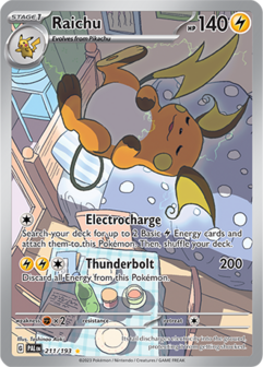 Raichu Illustration Rare - PAL 211 - Pok&eacute;mon kaart (Scarlet &amp; Violet - Paldea Evolved)