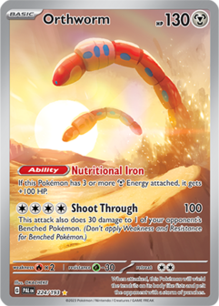 Orthworm Illustration Rare - PAL 224 - Pok&eacute;mon kaart (Scarlet &amp; Violet - Paldea Evolved)