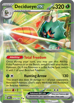 Decidueye EX Double Rare - OBF 015 - Pok&eacute;mon kaart (Scarlet &amp; Violet - Obsidian Flames)