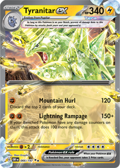 Tyranitar EX Double Rare - OBF 066 - Pok&eacute;mon kaart (Scarlet &amp; Violet - Obsidian Flames)