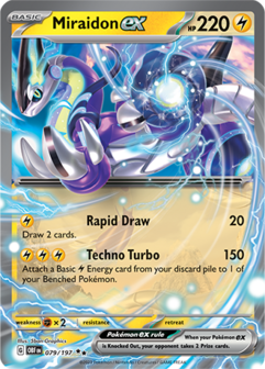 Miraidon EX Double Rare - OBF 079 - Pok&eacute;mon kaart (Scarlet &amp; Violet - Obsidian Flames)