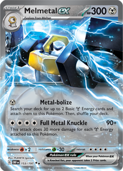 Melmetal EX Double Rare - OBF 153 - Pok&eacute;mon kaart (Scarlet &amp; Violet - Obsidian Flames)