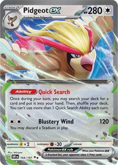 Pidgeot EX Double Rare - OBF 164 - Pok&eacute;mon kaart (Scarlet &amp; Violet - Obsidian Flames)