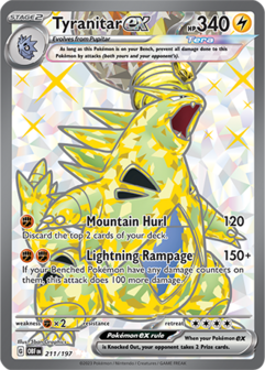 Tyranitar EX Ultra Rare - OBF 211 - Pok&eacute;mon kaart (Scarlet &amp; Violet - Obsidian Flames)