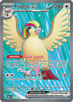 Pidgeot EX Ultra Rare - OBF 217 - Pok&eacute;mon kaart (Scarlet &amp; Violet - Obsidian Flames)