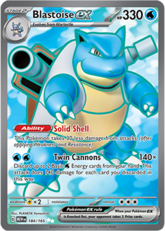 Blastoise EX Ultra Rare - MEW 184 - Pok&eacute;mon kaart (Scarlet &amp; Violet - 151)