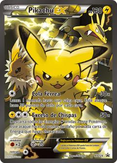 Pikachu EX XY124 - Oversized Pokemon Kaart 