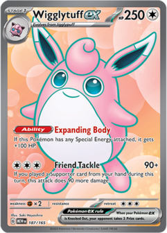 Wigglytuff EX Ultra Rare - MEW 187 - Pok&eacute;mon kaart (Scarlet &amp; Violet - 151)