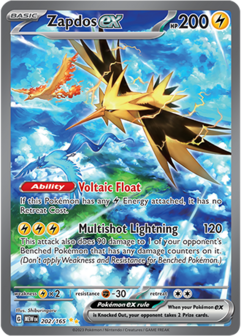 Zapdos EX Special Illustration Rare - MEW 202 - Pok&eacute;mon kaart (Scarlet &amp; Violet - 151)