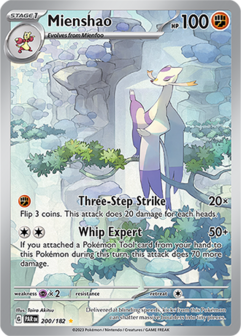 Mienshao Illustration Rare - PAR 200 - Pok&eacute;mon kaart (Scarlet &amp; Violet - Paradox Rift)