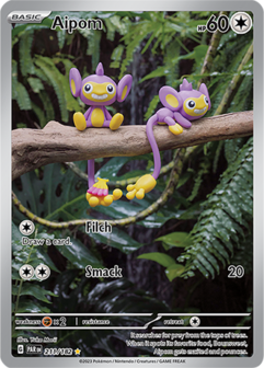 Aipom Illustration Rare - PAR 211 - Pok&eacute;mon kaart (Scarlet &amp; Violet - Paradox Rift)