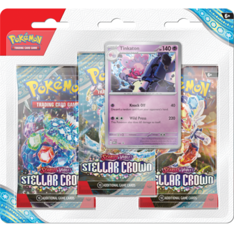 Pokemon Stellar Crown 3-Pack Blister Tinkaton