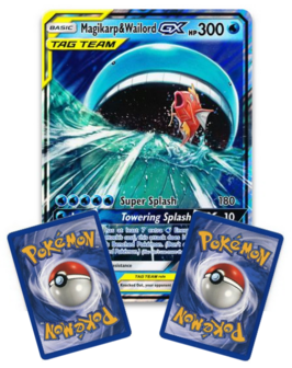 Magikarp &amp; Wailord GX (TAG TEAM) 300 HP // Oversized Pok&eacute;mon kaart