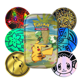 6 Collectible Coins + Official Pok&eacute;mon Mini-Tin