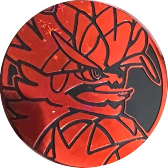 Black &amp; Red Sparkle Oversized Koraidon Coin