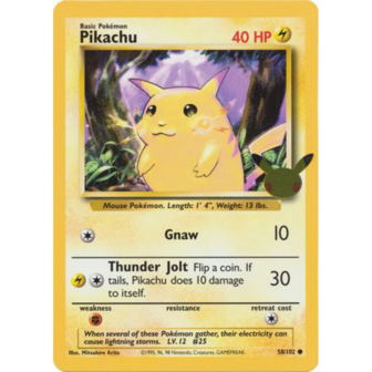 Pikachu 58/102 Celebrations - Oversized Pokemon Kaart 