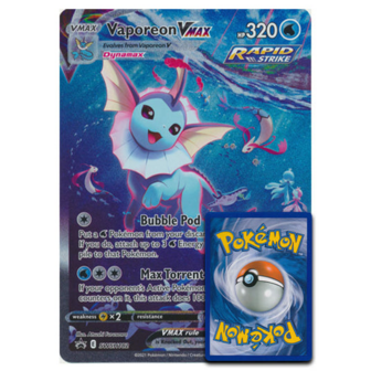 Vaporeon VMAX SWSH182 - Oversized Pokemon Kaart 