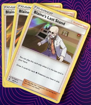 Blaine&#039;s Last Stand Holo Rare- 58/70 // Pokemon Kaarten (Dragon Majesty)