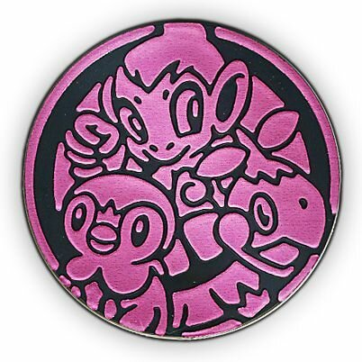 Pokemon Sinnoh Region Starters Collectible Coin (Pink Matte Holofoil)