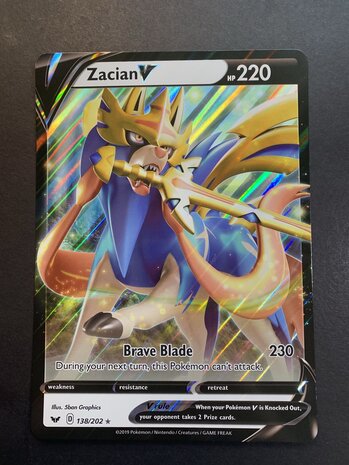 Zacian V Full Art // Oversized Pokémon kaart