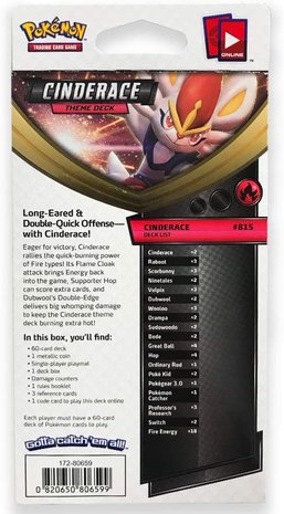 Sword & Shield Cinderace Theme Deck Pokemon kaarten