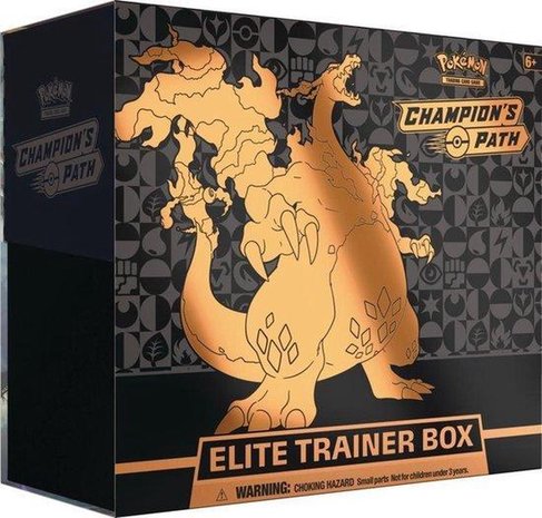 Nieuw: Sword & Shield Champion's Path Elite Trainer Box inclusief Charizard V Full Art