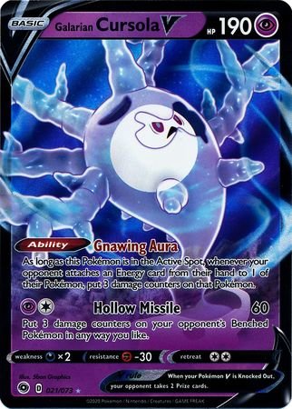 > Galarian Cursola V - 021/073  // Pokémon kaart (Shining Fates)