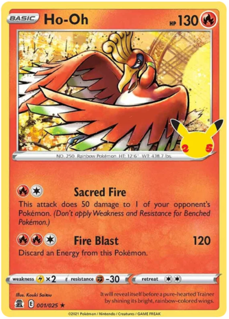 Ho-Oh Holo Rare - 1/25  // Pokémon kaart (Celebrations)