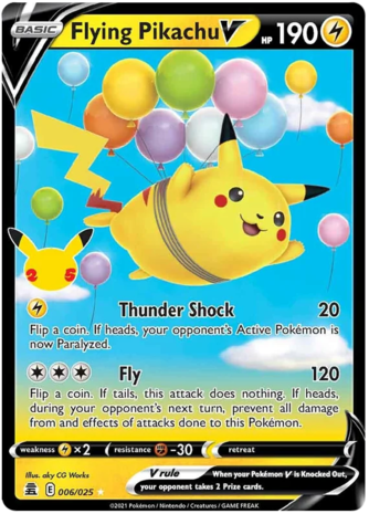 Pikachu V - 6/25 Pokémon (Celebrations) -
